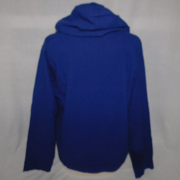 Vintage EzzE Wear Womens M Blue Snap Front Hooded Cotton Light jacket - Picture 9 of 12